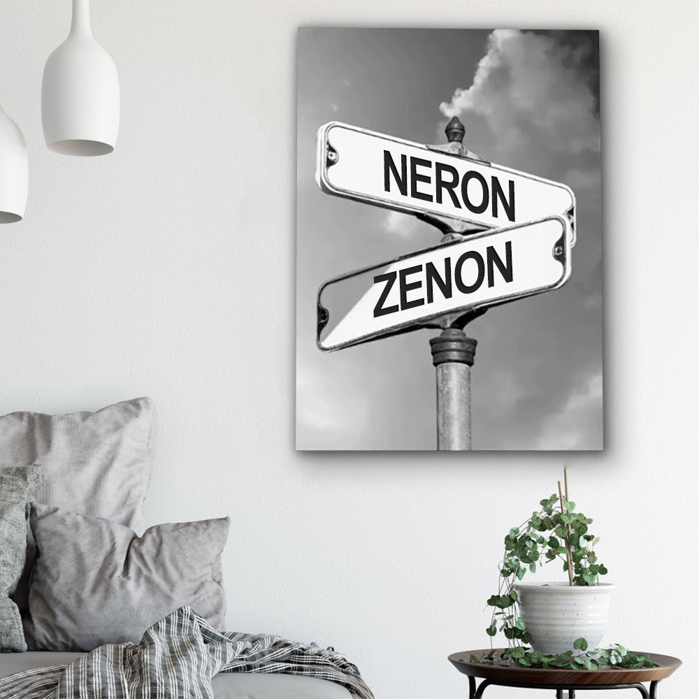 Personalized Last Name Birth Date Vintage Street Sign Multiple Names Premium Canvas Wall Art Best Gift