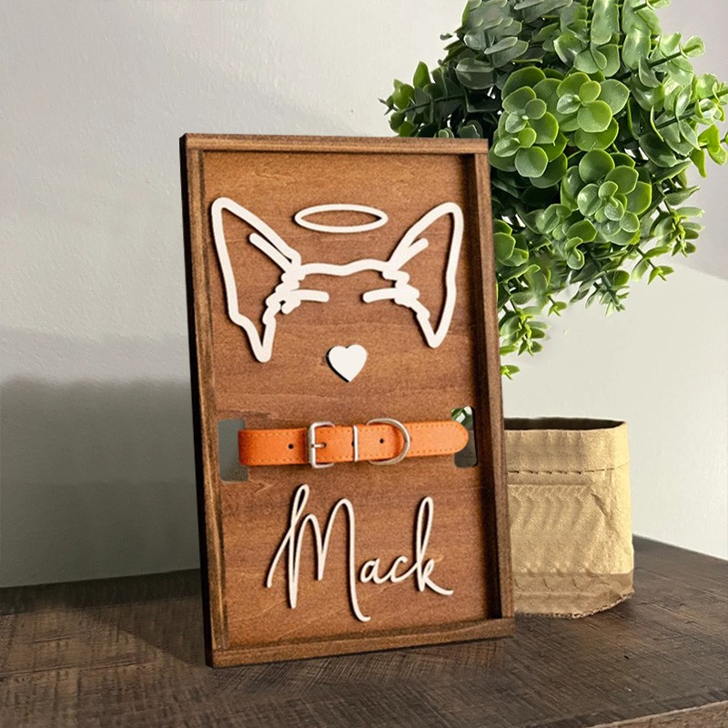 Personalized Loss of Pet Collar Frame  Memorial Gift For Pet Lovers