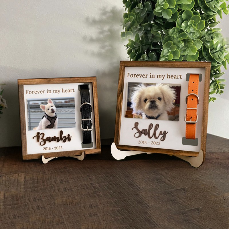 Personalized Loss of Pet Collar Frame  Memorial Gift For Pet Lovers