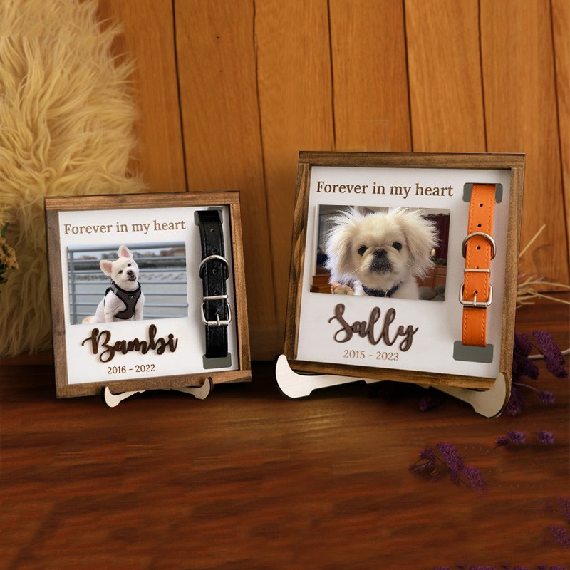 Personalized Loss of Pet Collar Frame  Memorial Gift For Pet Lovers