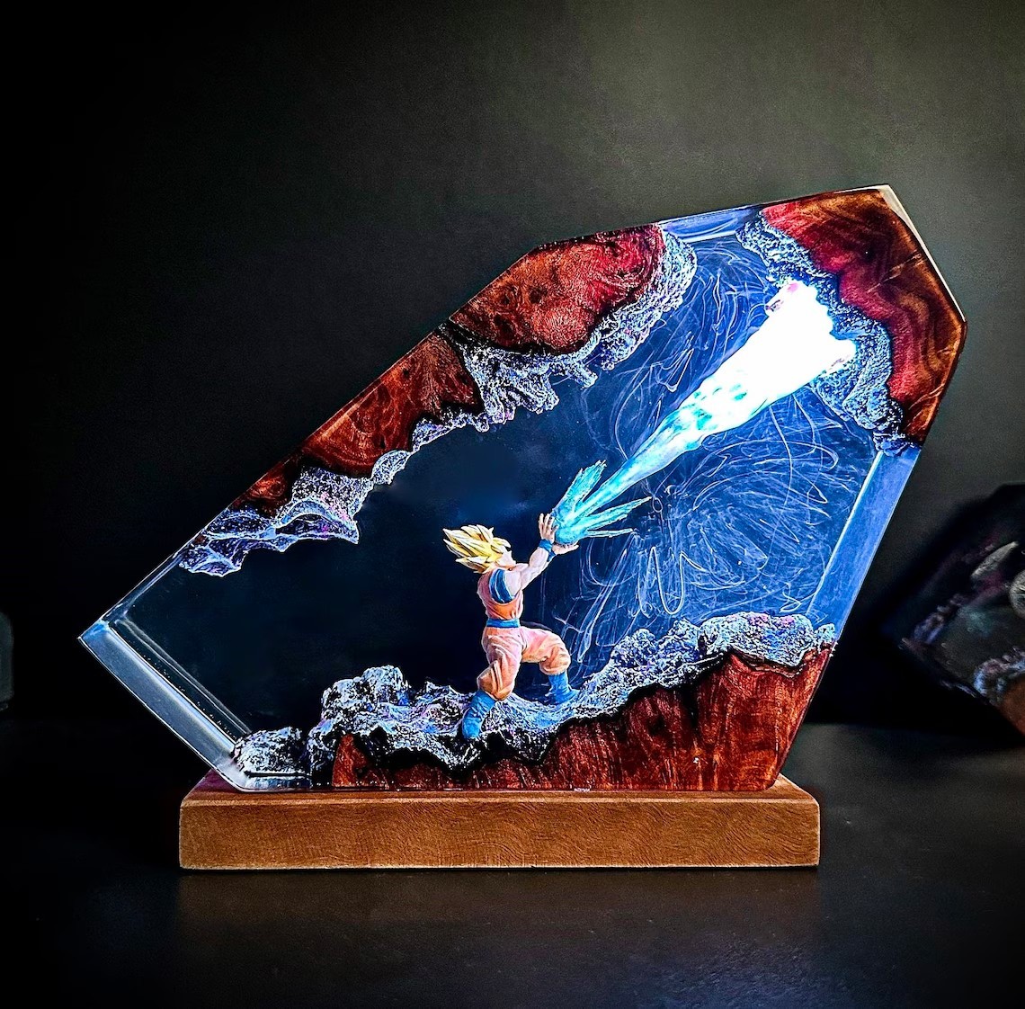 Resin Wood Lamp Art Home Decor For Birthday Christmas Gift Ideas