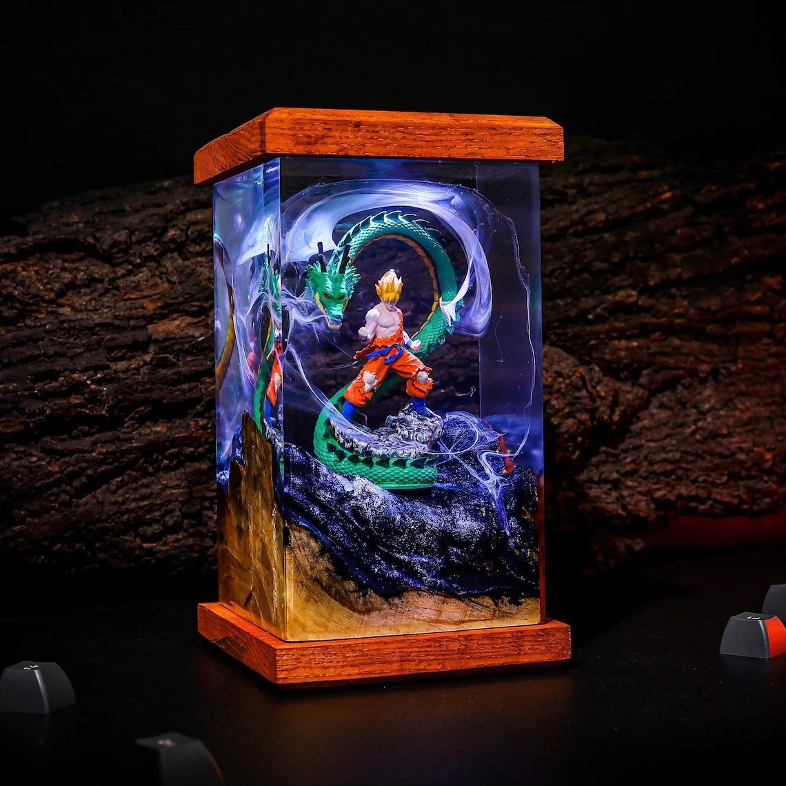 Resin Wood Lamp Art Home Decor For Birthday Christmas Gift Ideas