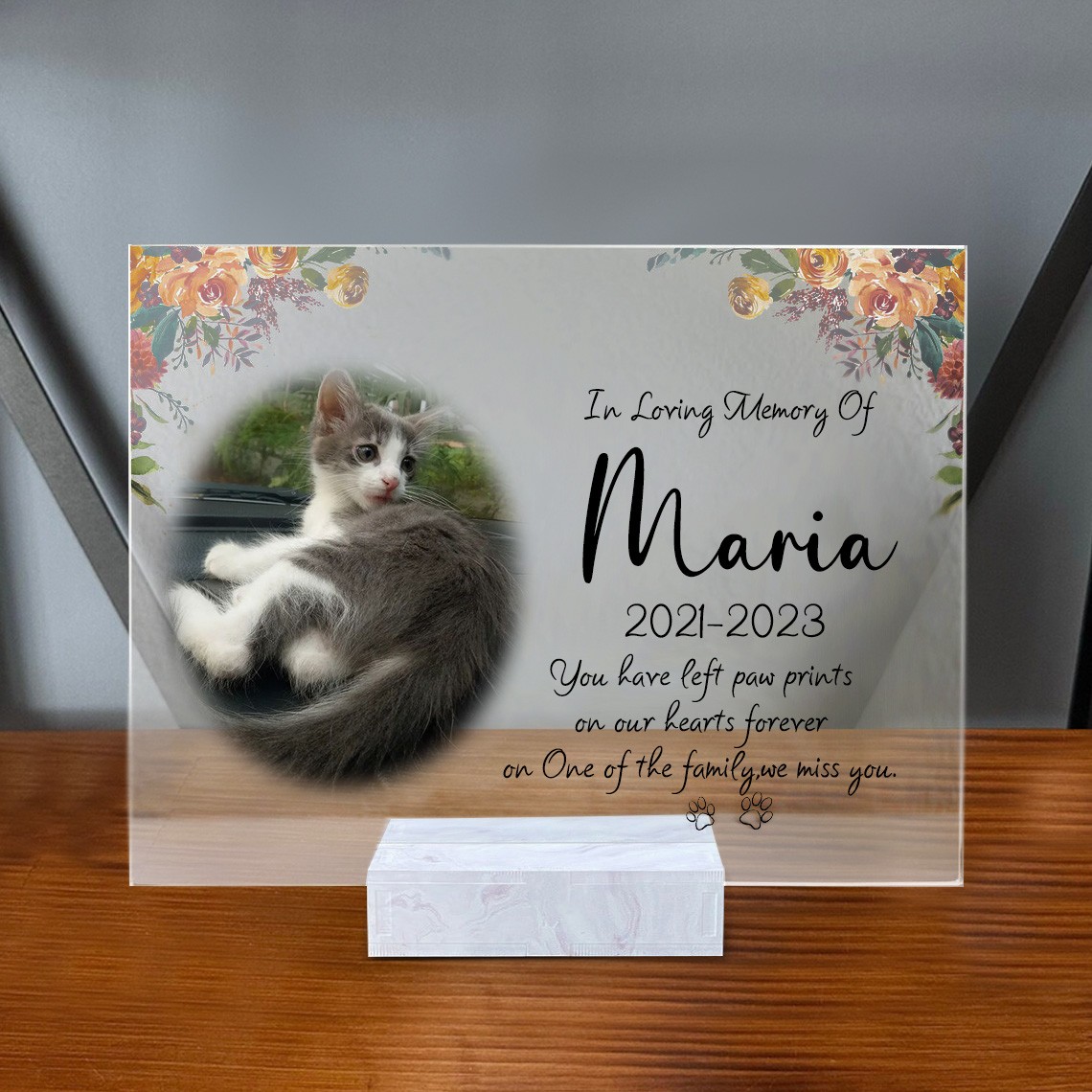 Custom Acrylic Photo Plaque In Loving Memory Of Memorial Gift for Pet Lovers