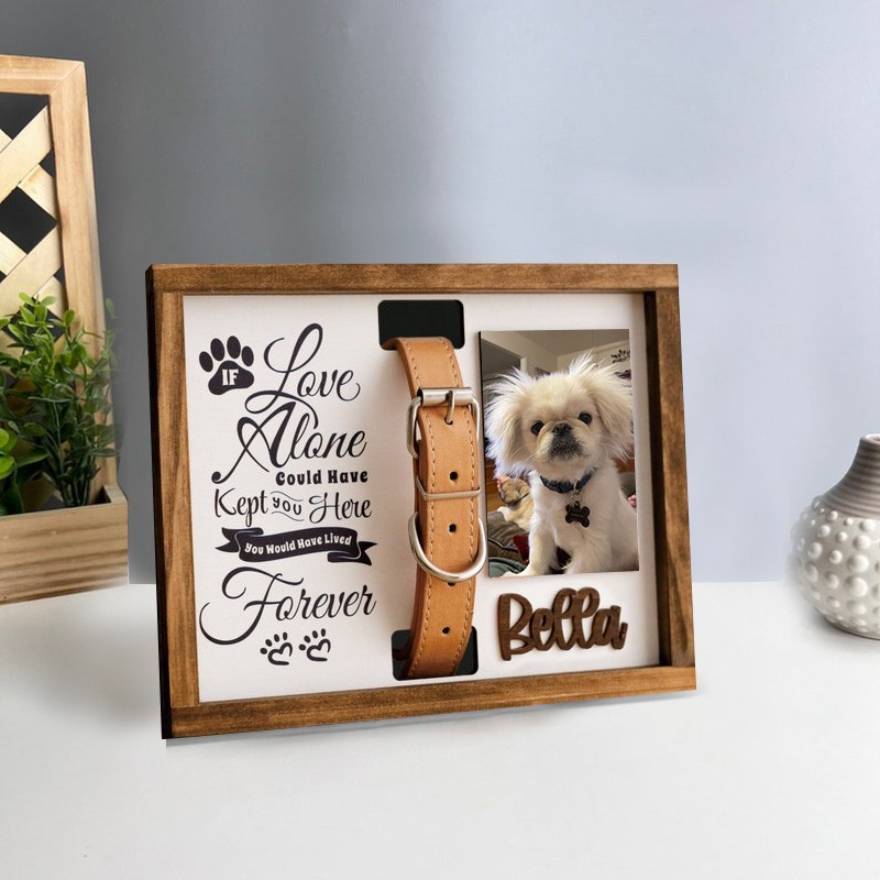 Personalized Loss of Pet Collar Frame  Memorial Gift For Pet Lovers