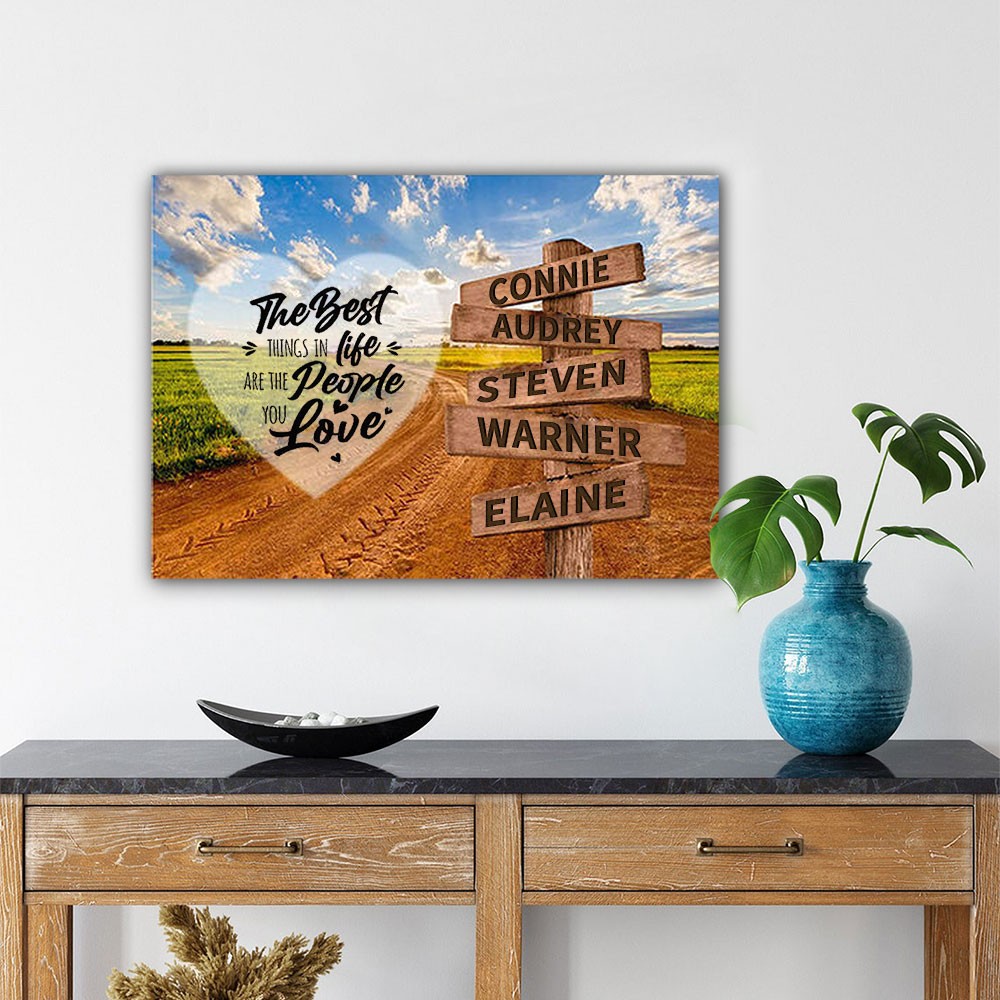 Personalized Last Name Birth Date Vintage Street Sign Multiple Names Premium Wall Art Best Gift For Family