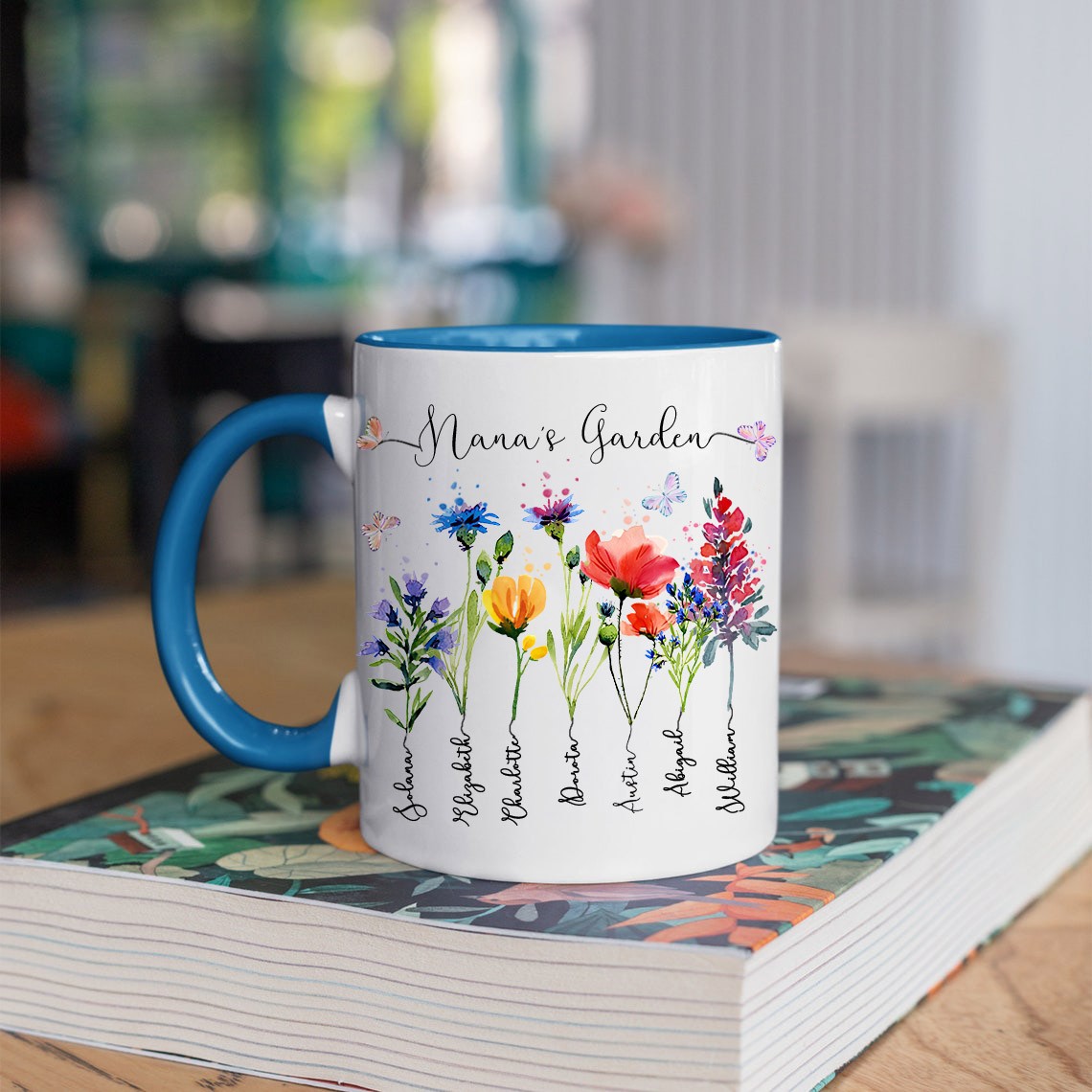 Custom Grandma's Garden Mug Birth Month Flower With Grandchildren Name Gift Ideas For Mother's Day