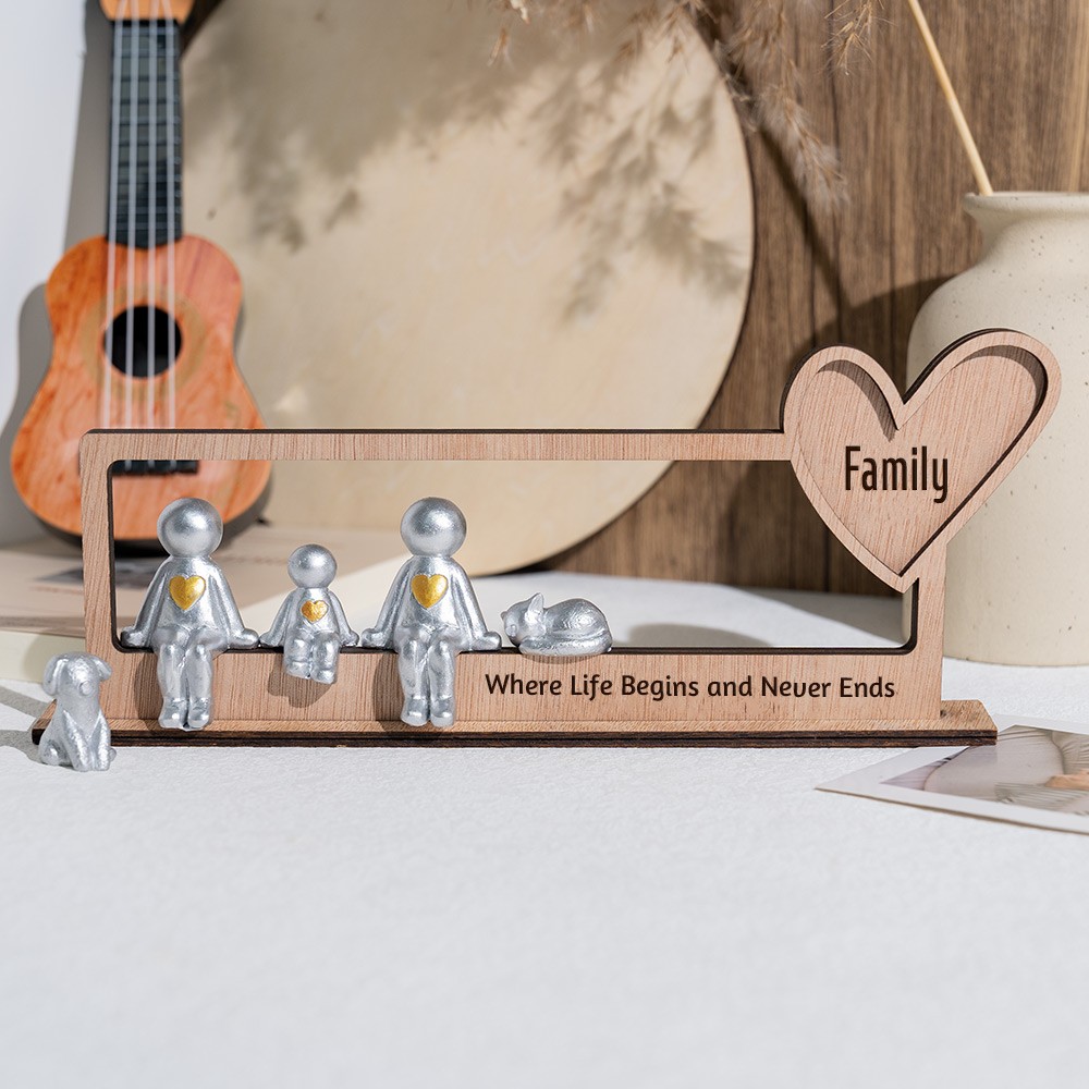 Where Life Begins And Never Ends Personalized Sculpture Figurines For Mother's Day Gift Ideas