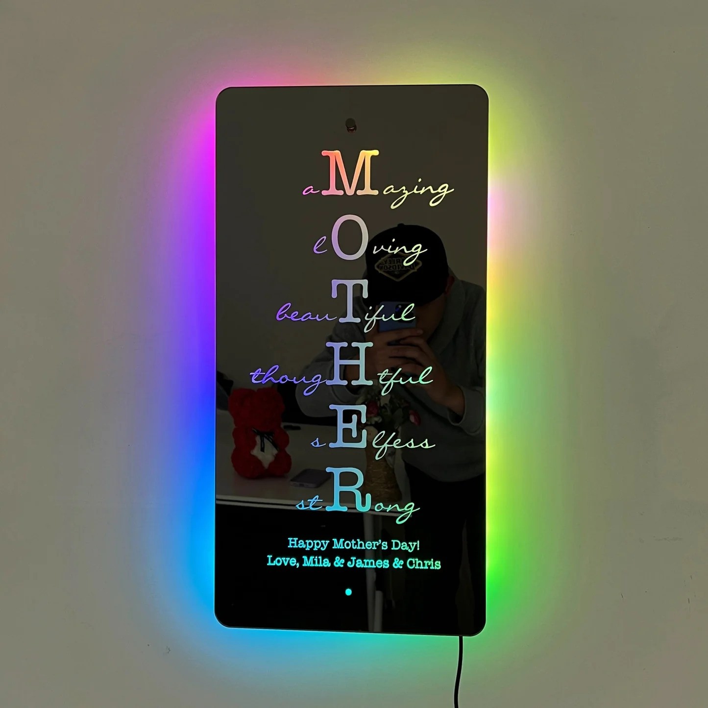 Custom Mom or Grandma Led Mirror