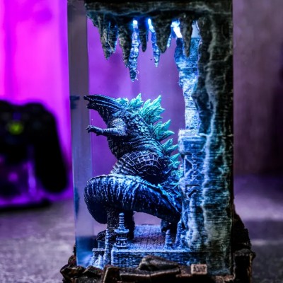 Resin Wood Table Lamp Art Home Decor For Christmas Birthday Gift