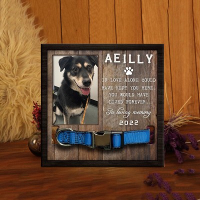 Personalized Loss of Pet Collar Frame  Memorial Gift For Pet Lovers