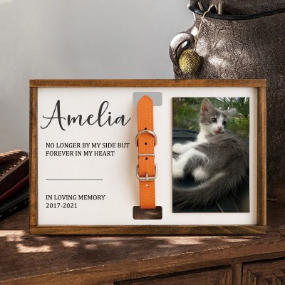Personalized Loss of Pet Collar Frame  Memorial Gift For Pet Lovers