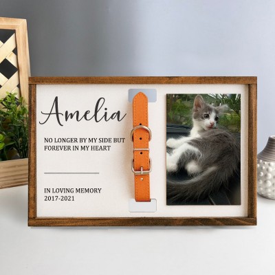 Personalized Loss of Pet Collar Frame  Memorial Gift For Pet Lovers