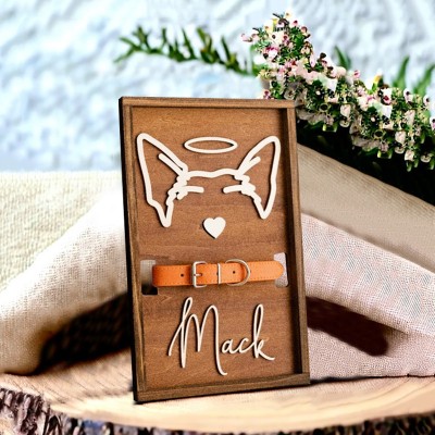 Personalized Loss of Pet Collar Frame  Memorial Gift For Pet Lovers