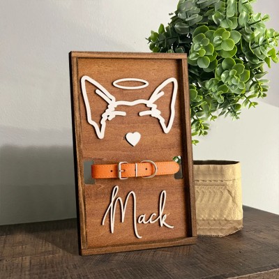 Personalized Loss of Pet Collar Frame  Memorial Gift For Pet Lovers