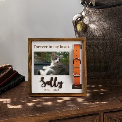 Personalized Loss of Pet Collar Frame  Memorial Gift For Pet Lovers