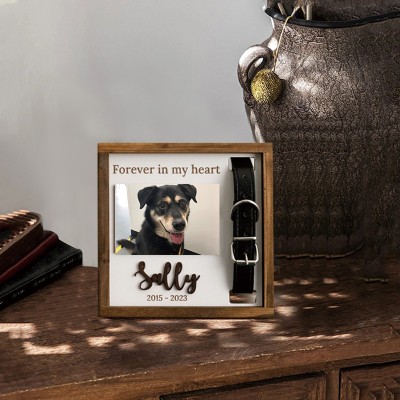 Personalized Loss of Pet Collar Frame  Memorial Gift For Pet Lovers