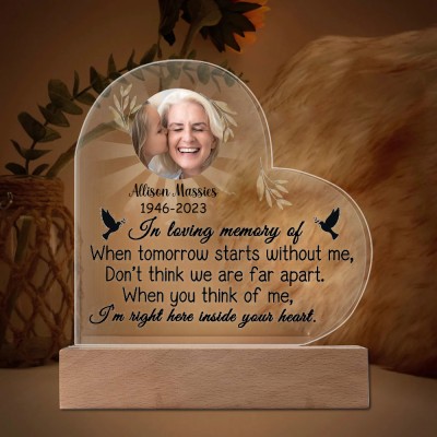 Custom Acrylic Photo Plaque I'm Always With You Memorial Gift for Parents