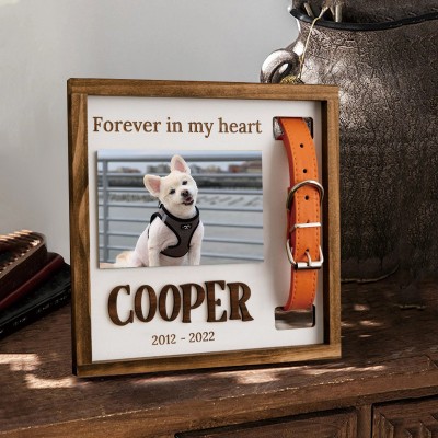 Personalized Loss of Pet Collar Frame  Memorial Gift For Pet Lovers