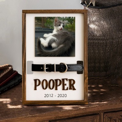 Personalized Loss of Pet Collar Frame  Memorial Gift For Pet Lovers