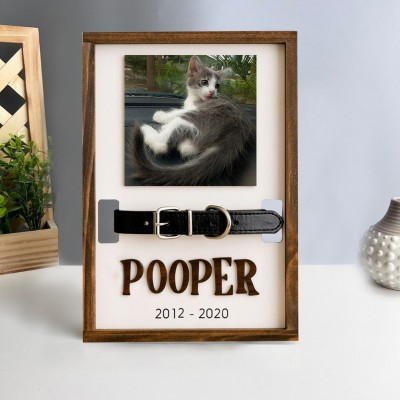 Personalized Loss of Pet Collar Frame  Memorial Gift For Pet Lovers