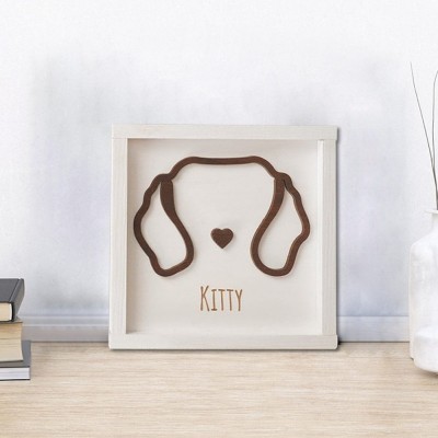 Custom Dog Ear Wall Art, Personalized Dog Ear Outlines, Pet Loss Memorial Gift, Dog Mom Gift