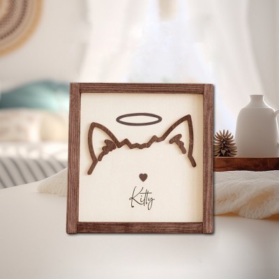 Custom Dog Ear Wall Art, Personalized Dog Ear Outlines, Pet Loss Memorial Gift, Dog Mom Gift