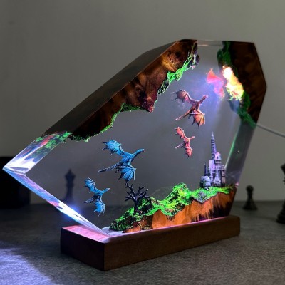 Ocean Flying Dragon Resin Lamp Unique Christmas Gifts