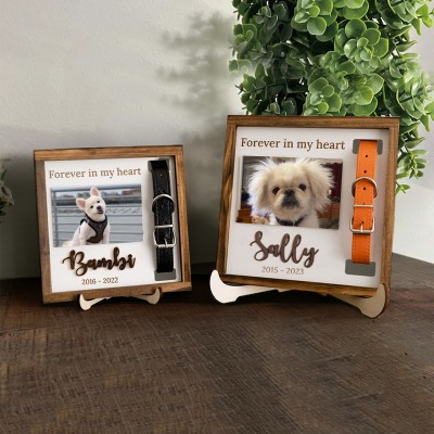 Personalized Loss of Pet Collar Frame  Memorial Gift For Pet Lovers