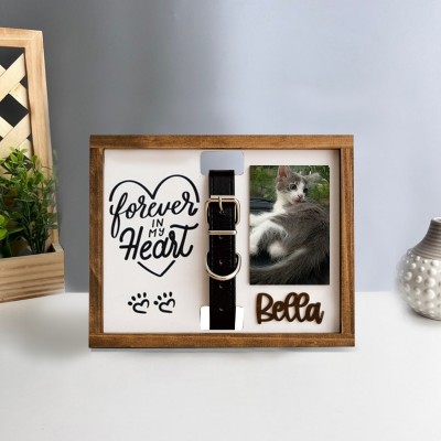 Personalized Loss of Pet Collar Frame  Memorial Gift For Pet Lovers