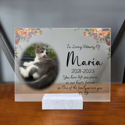 Custom Acrylic Photo Plaque In Loving Memory Of Memorial Gift for Pet Lovers