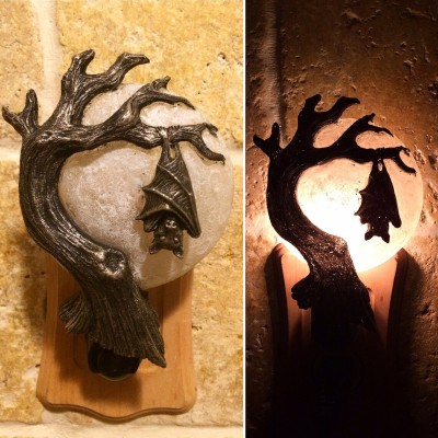 Hanging Bat Night Light for Gothic Fantasy Home Decor
