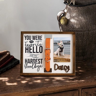 Personalized Loss of Pet Collar Frame  Memorial Gift For Pet Lovers
