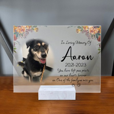 Custom Acrylic Photo Plaque In Loving Memory Of Memorial Gift for Pet Lovers