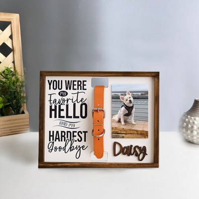 Personalized Loss of Pet Collar Frame  Memorial Gift For Pet Lovers