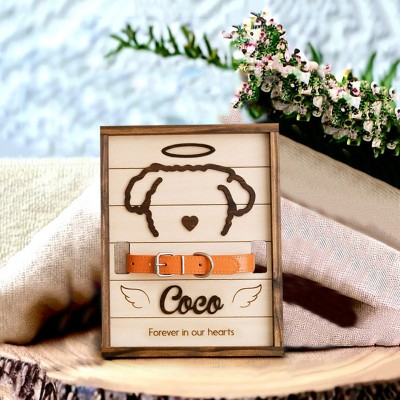 Personalized Loss of Pet Collar Frame  Memorial Gift For Pet Lovers