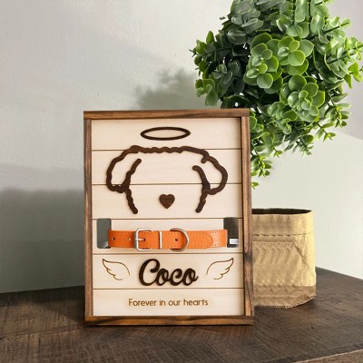 Personalized Loss of Pet Collar Frame  Memorial Gift For Pet Lovers