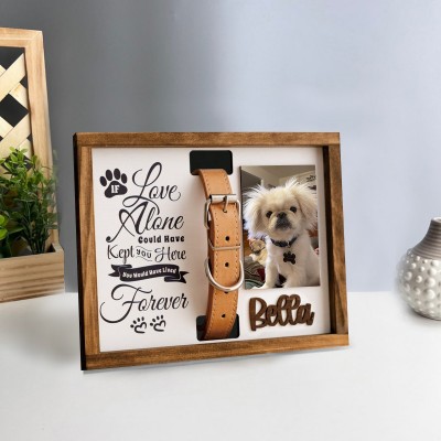 Personalized Loss of Pet Collar Frame  Memorial Gift For Pet Lovers