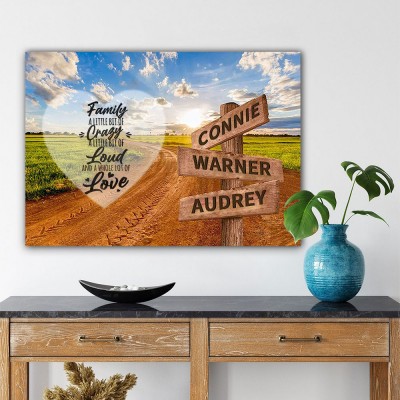 Personalized Last Name Birth Date Vintage Street Sign Multiple Names Premium Wall Art Best Gift For Family