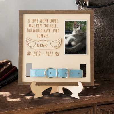 Personalized Loss of Pet Collar Frame  Memorial Gift For Pet Lovers