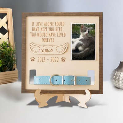 Personalized Loss of Pet Collar Frame  Memorial Gift For Pet Lovers