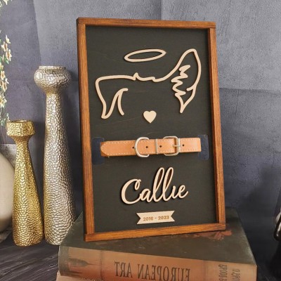 Personalized Loss of Pet Collar Frame  Memorial Gift For Pet Lovers