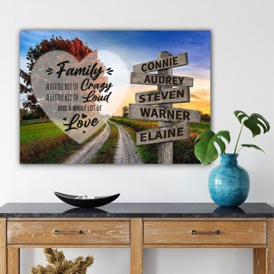 Personalized Last Name Birth Date Vintage Street Sign Multiple Names Premium Wall Art Best Gift For Family