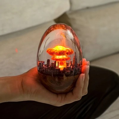 Explosion Resin Wood Lamp Unique Gift For Him Dad Father's Day Gift