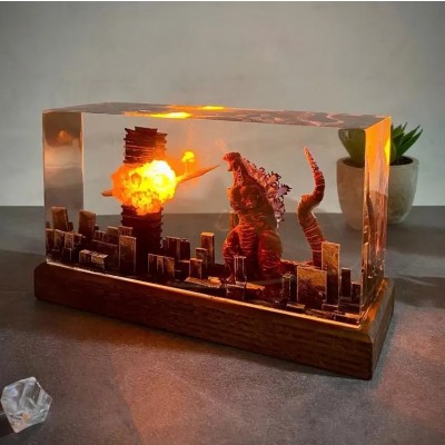 Handmade Resin Wood Lamp For Boyfriend Girlfriend Couple Gift