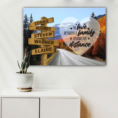 Personalized Last Name Birth Date Vintage Street Sign Multiple Names Premium Wall Art Best Gift For Family