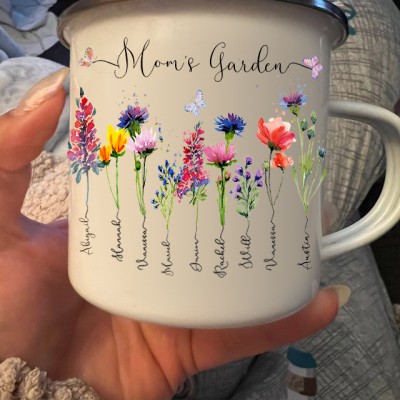 Custom Grandma's Garden Mug Birth Month Flower With Grandchildren Name Gift Ideas For Mother's Day