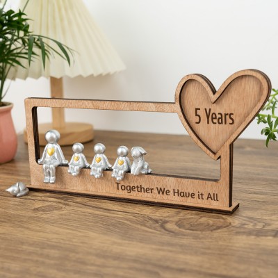 Our Little Family Personalized Sculpture Figurines 10th Anniversary Mother's Day Gift Ideas