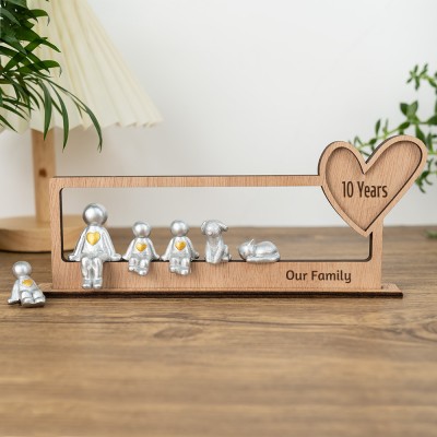 Our Little Family Personalized Sculpture Figurines 10th Anniversary Mother's Day Gift Ideas
