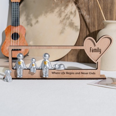 Where Life Begins And Never Ends Personalized Sculpture Figurines For Mother's Day Gift Ideas