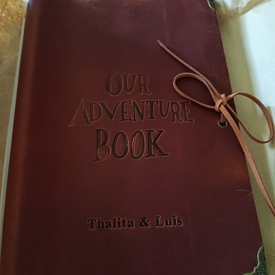 Personalized Our Adventure Book Leather Photo Album For Valentine's Day Anniversary Gift